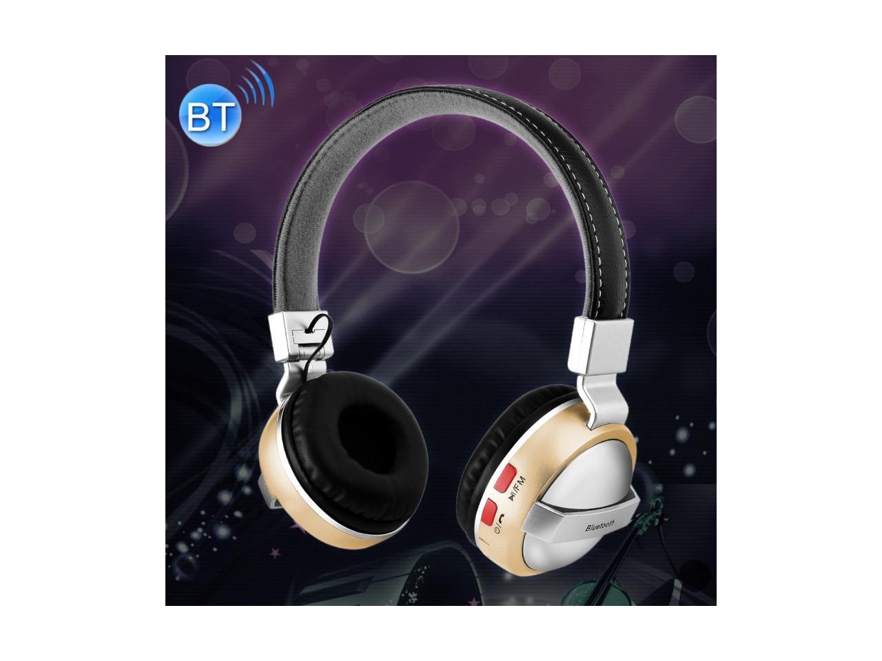 BTH-868 Stereo Sound Quality V4.2 Bluetooth Headphone, Bluetooth Distance: 10m, Support 3.5mm Audio Input & FM, for iPhone, Samsung, HTC, Sony and other Smartphones (gold)