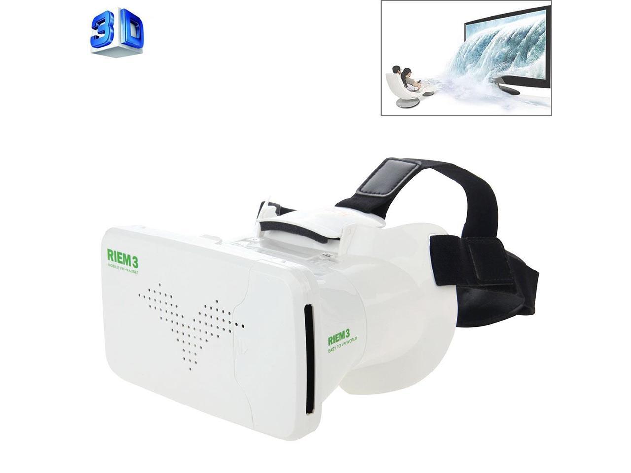 RITECH RIEM 3 Universal Virtual Reality 3D Video Glasses for 3.5 to 6 inch Smartphones(White)