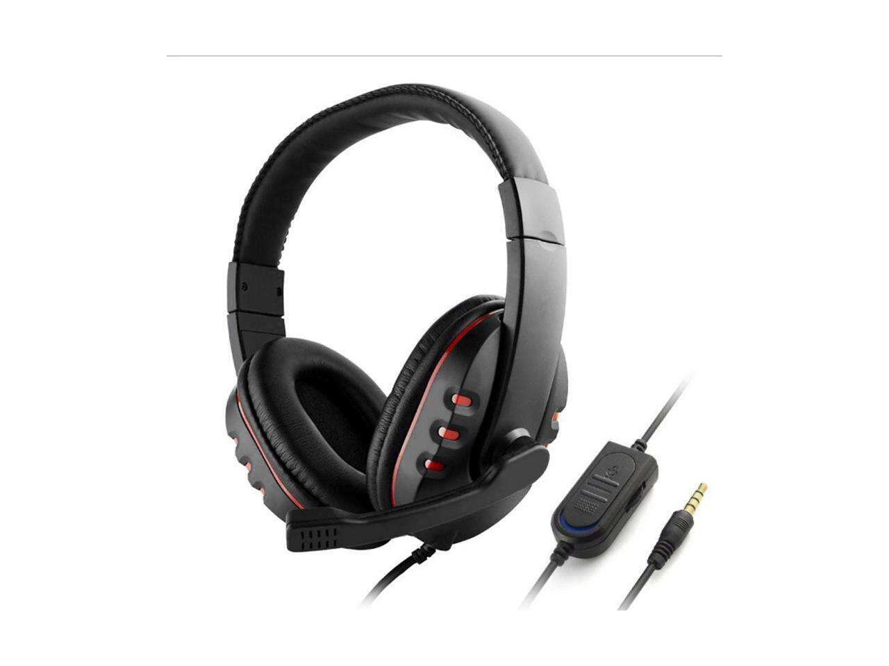 Stereo Headphone Headset Deep Bass Computer Gaming Headset PS4 with Mic LED Light for PC Game Gamer Earphone