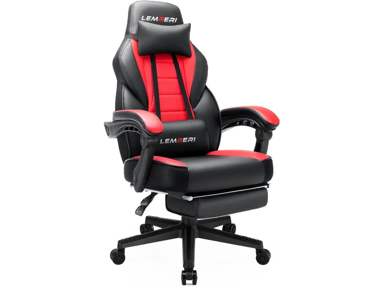 Vitesse Video Game Chairs with footrest,Gamer Chair for Adults,Big and Tall Chair, 400lb Capacity,Gaming Chairs for Teens,Racing Style Computer Chair with Headrest and Lumbar Support