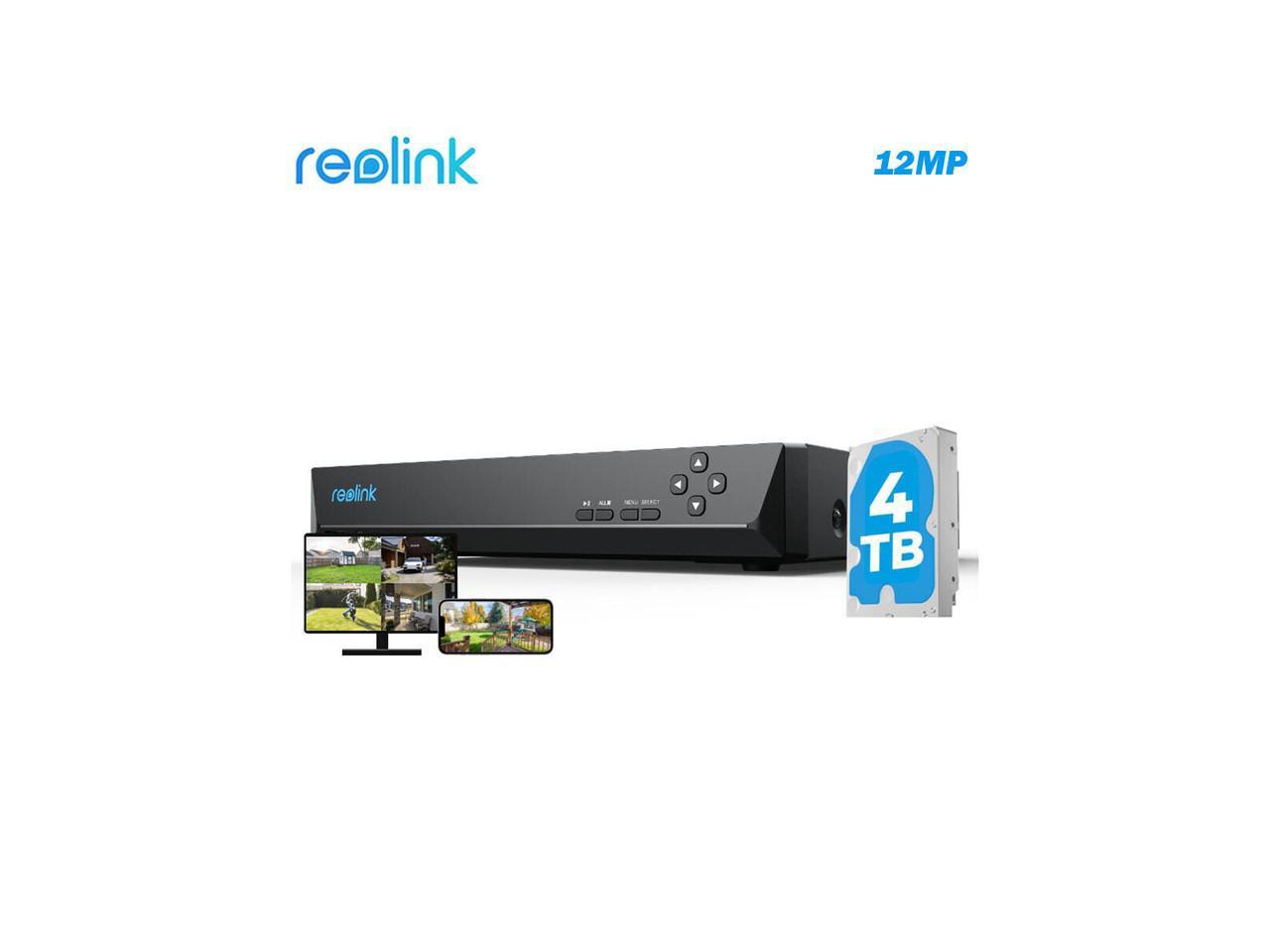 Reolink 16CH NVR 4TB HDD Built-in, Support up to 12MP, 16-Channel PoE NVR for 24/7 Continuous Recording