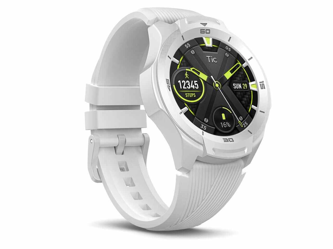 TicWatch S2 Glacier White Smart Watch US Military Satandard 810G Bluetooth Smartwatch with GPS Wear OS by Google 5 ATM Waterproof Android & iOS Compatible 2-Day Batterylife