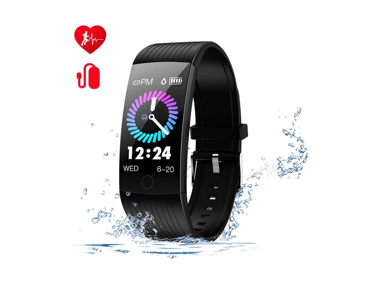 Fitness Tracker with Heart Rate Monitor Bluetooth Watch Activity Tracker 1.14 Inch Color Screen Pedometer Sleep Tracker IP67 Waterproof Smart Wristband for Android and iPhone