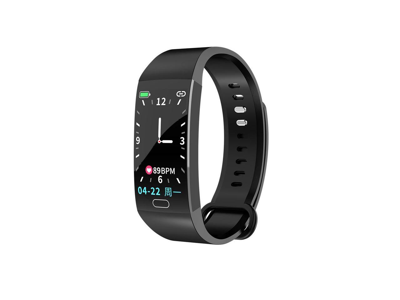Smart Band IP67 Heart Rate Blood Oxygen Blood Pressure Sleep Detection Smart Bracelet Fitness Tracker Calories Monitoring (Color: Black)