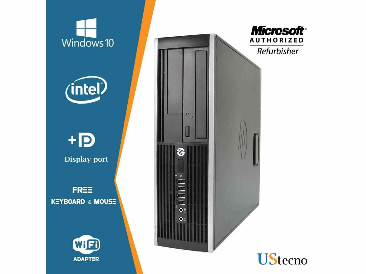 HP 6300 Pro Desktop Computer Intel Core i7 3770 8GB 250GB HDD HDMI,WiFi, DVD, DP, VGA, USB 3.0,Windows 10 Pro 64 Bit-Multi Language-English/Spanish/French