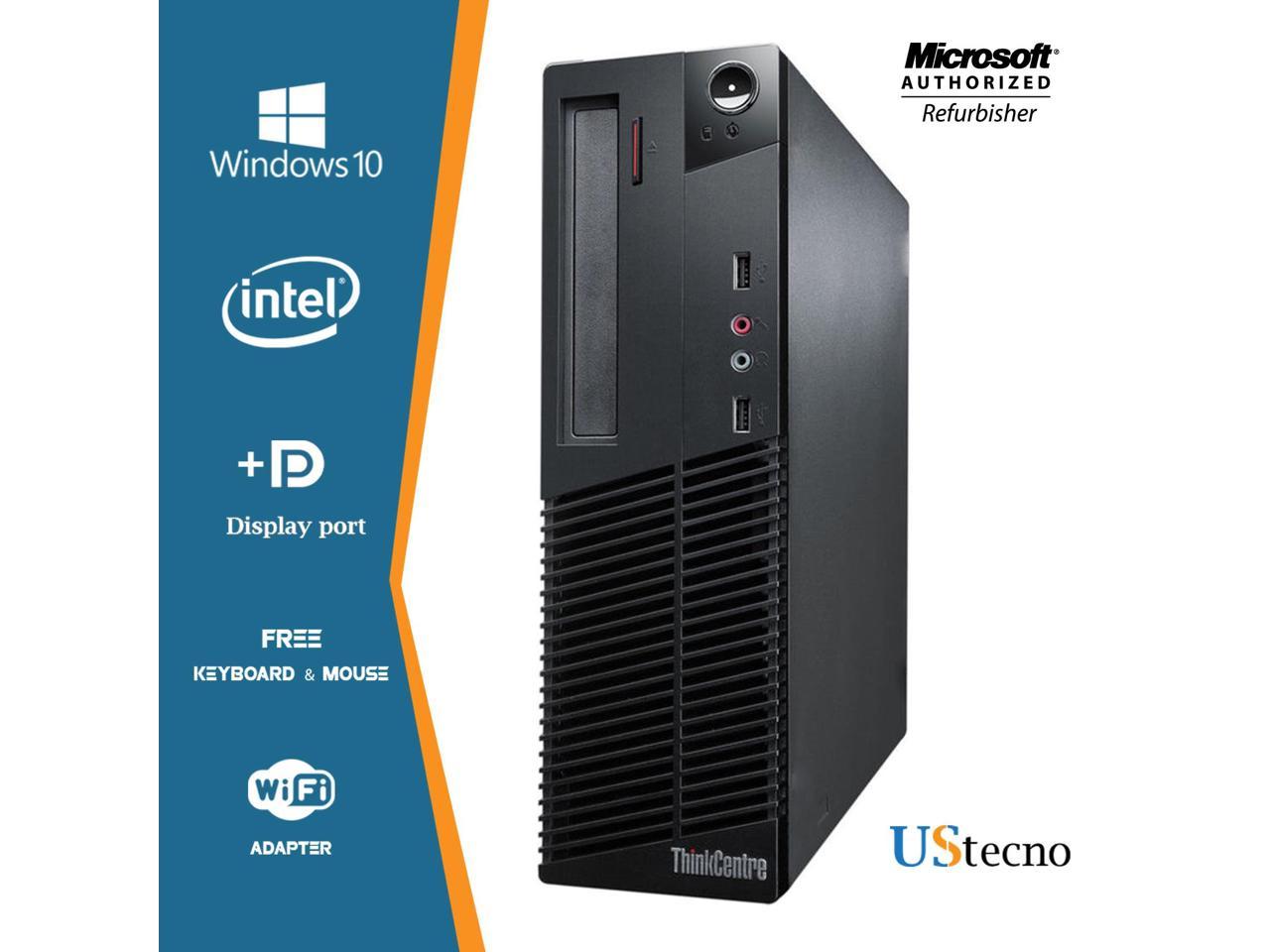 Lenovo ThinkCentre M92P SFF Computer Intel Core i7 3770 8GB 256GB SSD DVD Windows 10 Professional New Free Keyboard, Mouse,Power cord,WiFi Adapter