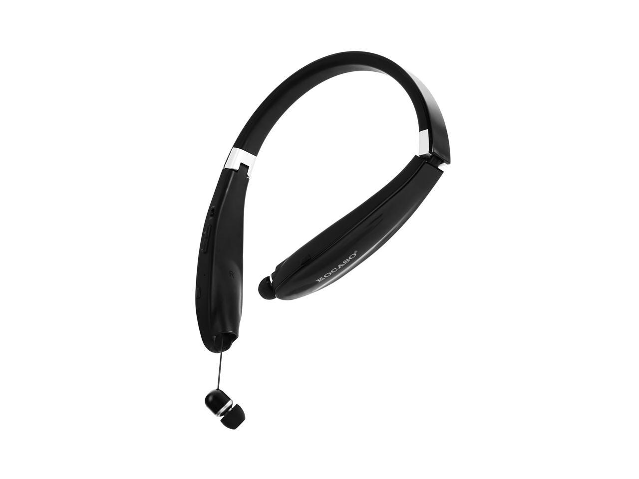 KOCASO Foldable Wireless Headsets Wireless 4.1 Sport Neckband Stereo Headphones Sweatproof Earphones Earbuds w/Mic for Running Hiking