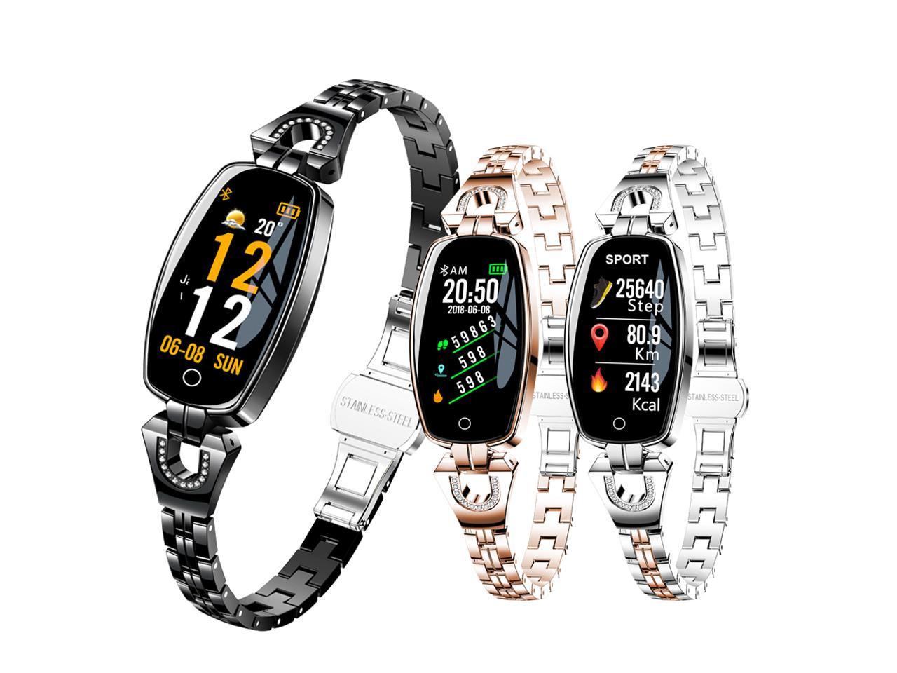 Mixace H8 Lady Fashion Smart Wristband Heart Rate Monitor Blood Pressure Female Smart Bracelet Fitness Tracker Smart Watch Band