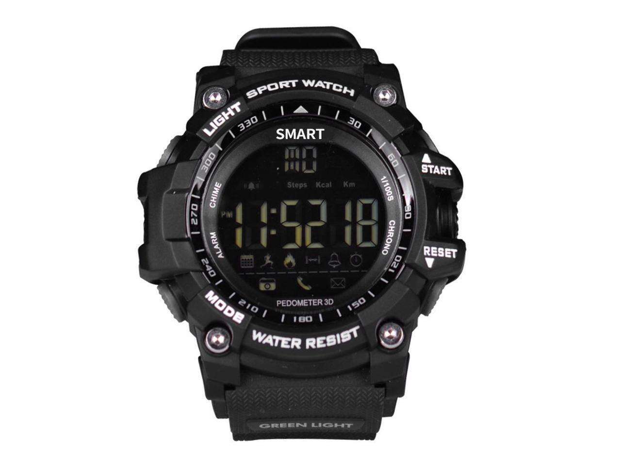 Bluetooth Clock EX16 Men's Smart Watch IP67 Waterproof Notification Remote Control Pedometer Sport