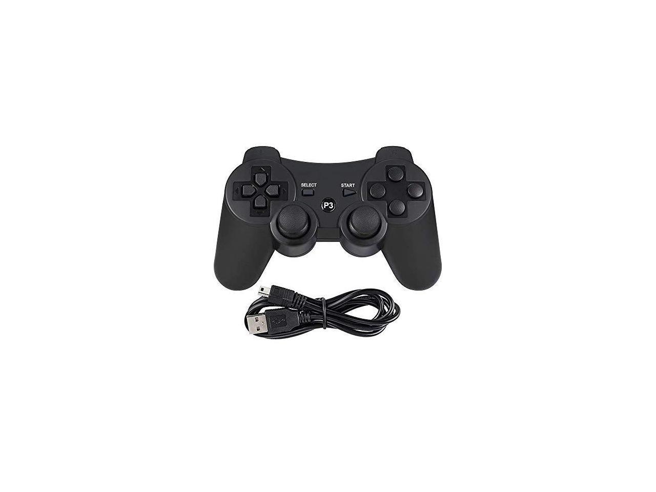 PS3 Controller WirelessBluetooth Dualshock3 Sixaxis Gamepad Joystick with USB Charger Cable Cord Remote Game Accessories for PlayStation3 and PC
