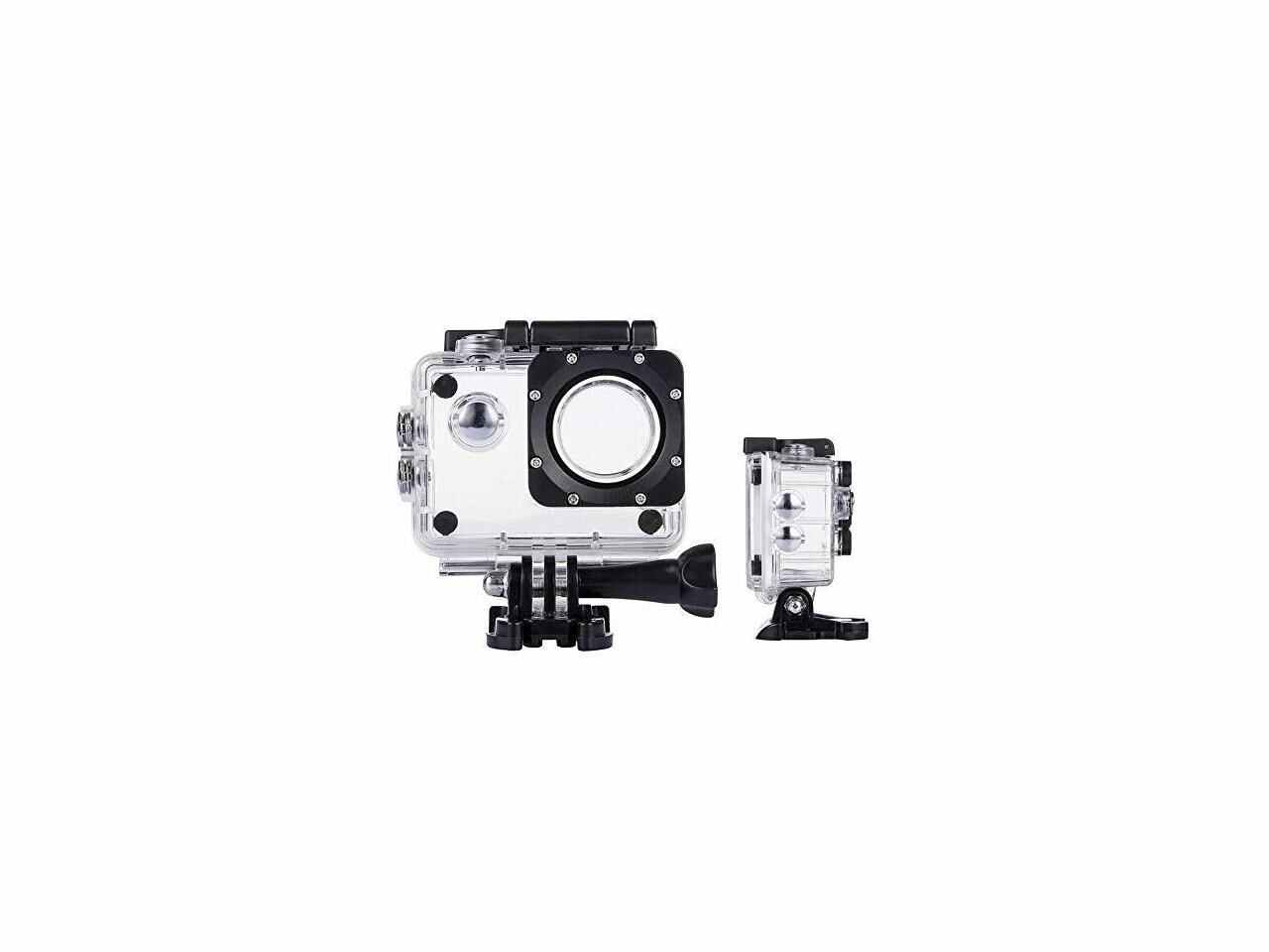Action Camera Waterproof Case Underwater Protective Housing Case Compatible with AKASO EK7000 EK5000 DBPOWER EX5000 WiMiUS Q1Q2 VemontAPEMANEKEN H9R 4K Sports Camera