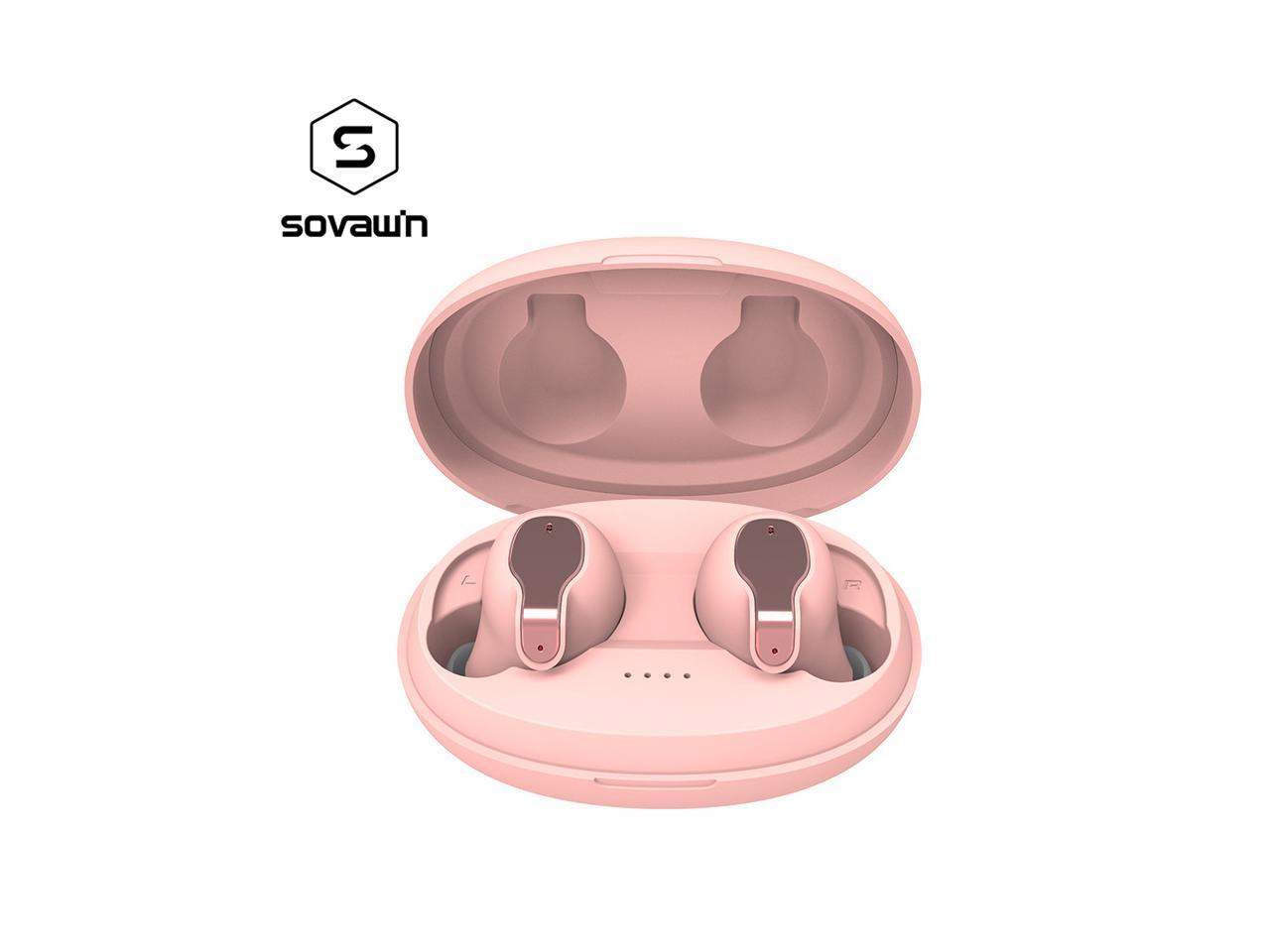 Sovawin Sports Wireless Earphone TWS 5.0 Bluetooth Headphones Touch Control Wireless Earbuds Stereo Headset With 420mAh Power Bank