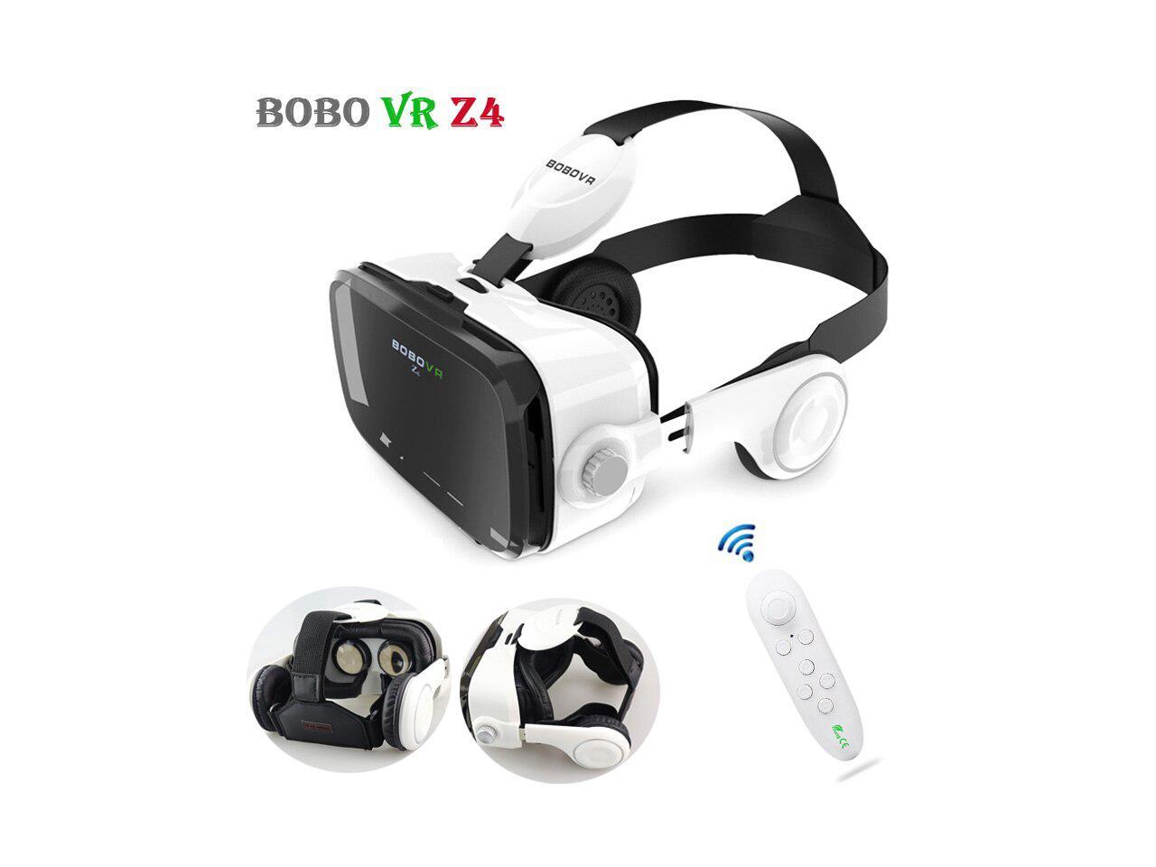 HISPETECH Original BOBOVR Z4 VR Headset Virtual Reality VR Glasses Stereo 120 FOV 3D BOBO Google Cardboard VR Head Mount with Bluetooth Remote for 4-6' Smartphone