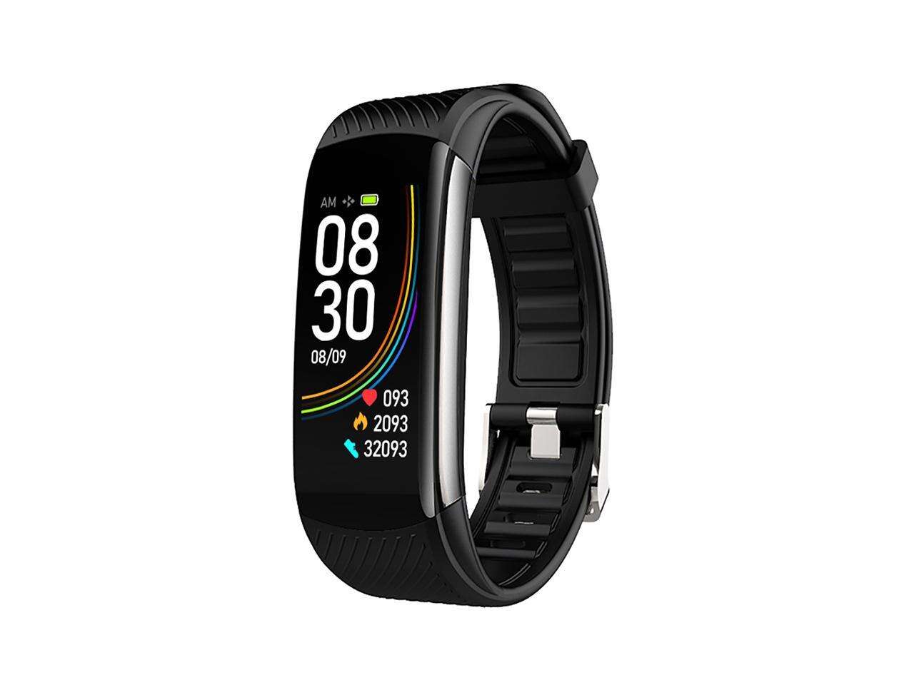 New Body Temperature Smart Bracelet Watch IP67 Waterproof Heart Rate Monitor Wristband Fitness Health Tracker