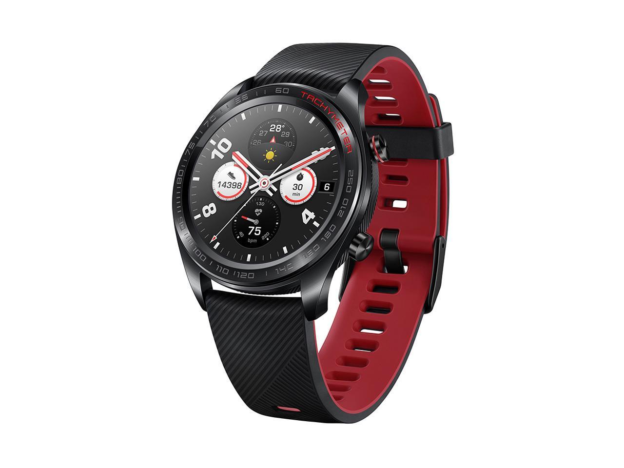 Huawei Honor Magic Watch Smart Watch Sport GPS 5ATM WaterProof Heart Rate Tracker Sleep Tracker Working 7 Days Message Reminder (Black)