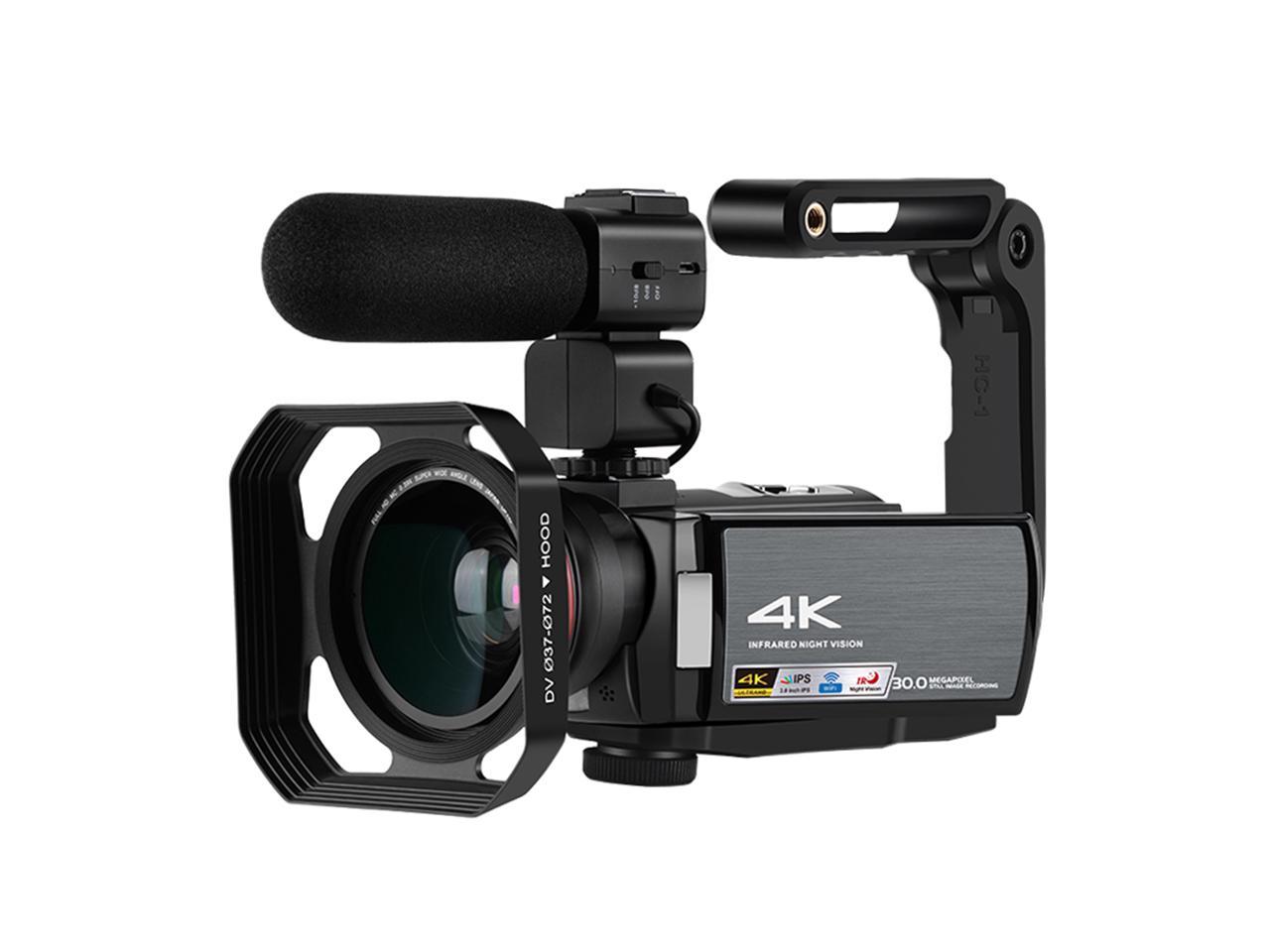AE8 UHD 4K HDV Camera WiFi 30MP 16X Zoom IR Night Vision DV Digital Camcorder Whole Set