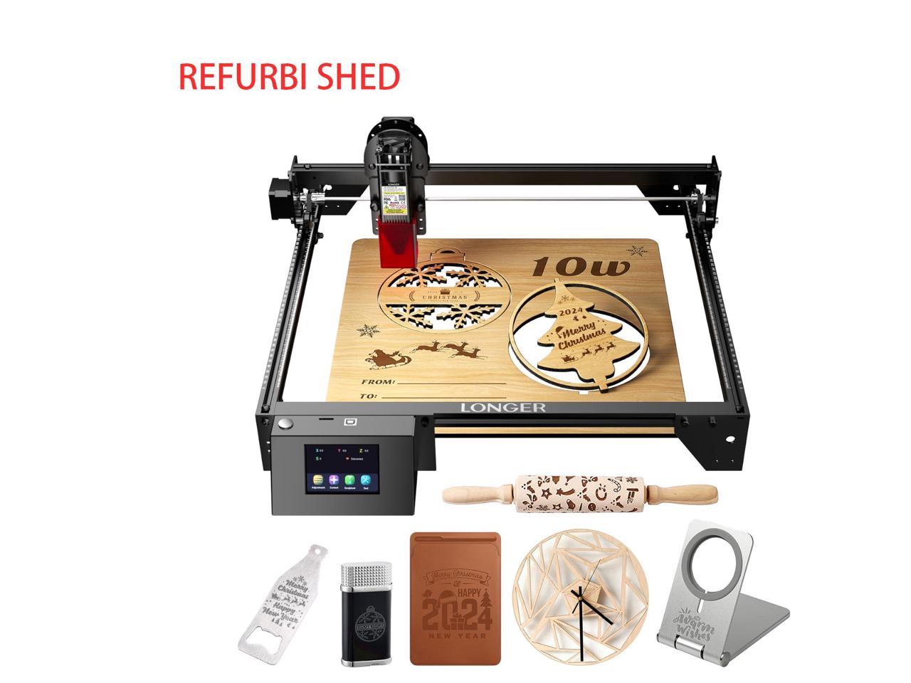 REFURBI Longer RAY5 Laser Engraver, 60W High-Precision Laser Engraver, 10W Output Power, Compressed Spot CNC, App Offline Control, DIY Engraving Tool for Metal/Glass/Wood, Engraving Area 15.7 "x15.7"