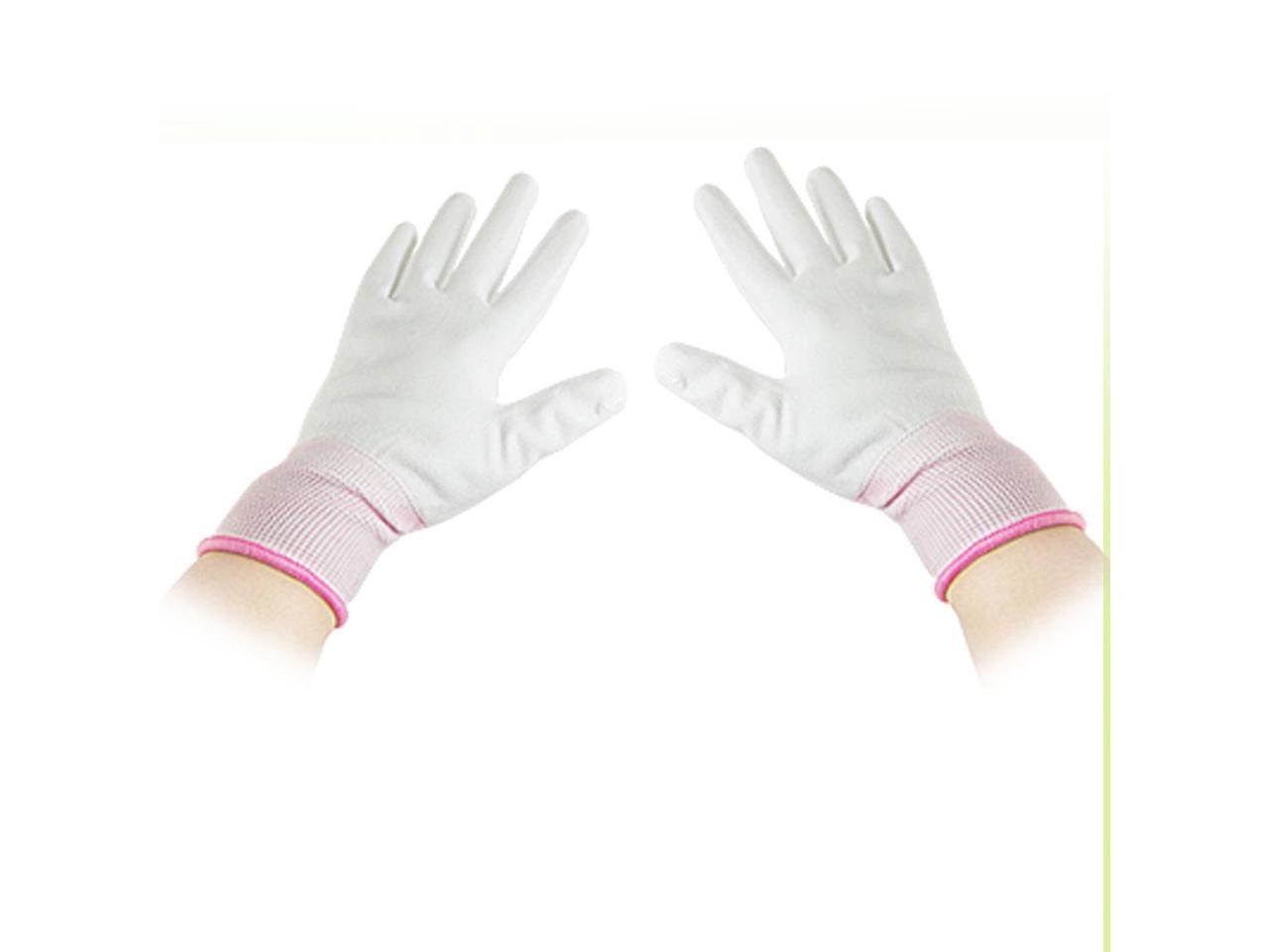 Unique Bargains Full Fingers Anti-Static PU Coated Industrial Safety Work Gloves Pair