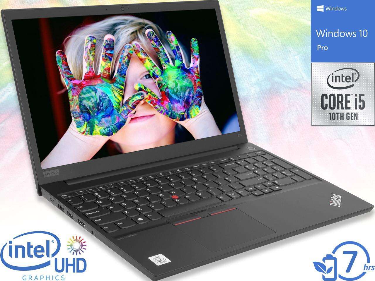 Lenovo ThinkPad E15 Notebook, 15.6\" FHD Display, Intel Core i5-10210U Upto 4.2GHz, 16GB RAM, 256GB NVMe + 500GB HDD, HDMI, Wi-Fi, Bluetooth, Windows 10 Pro