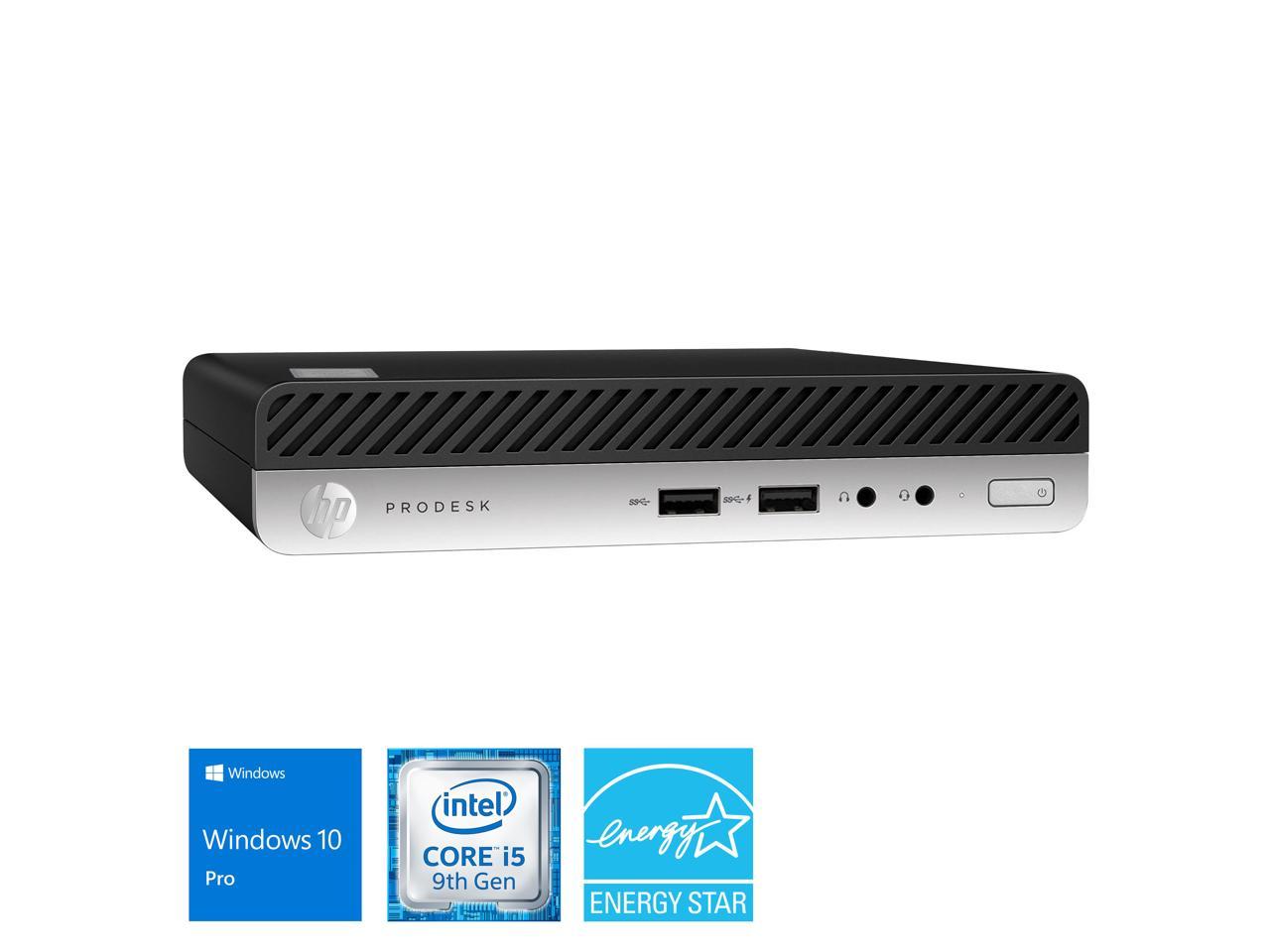 HP ProDesk 400 G5 Mini PC, Intel Core i5-9500T Upto 3.7GHz, 16GB RAM, 128GB NVMe SSD, HDMI, DisplayPort, Wi-Fi, Bluetooth, Windows 10 Pro