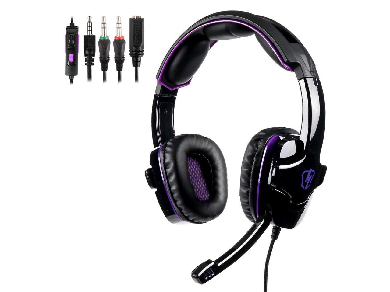 LETTON L8 Stereo Gaming Headset Headphone Noise Cancelling Microphone Compatible with PC PS4 Xbox One Nintendo Switch Phone Tablet