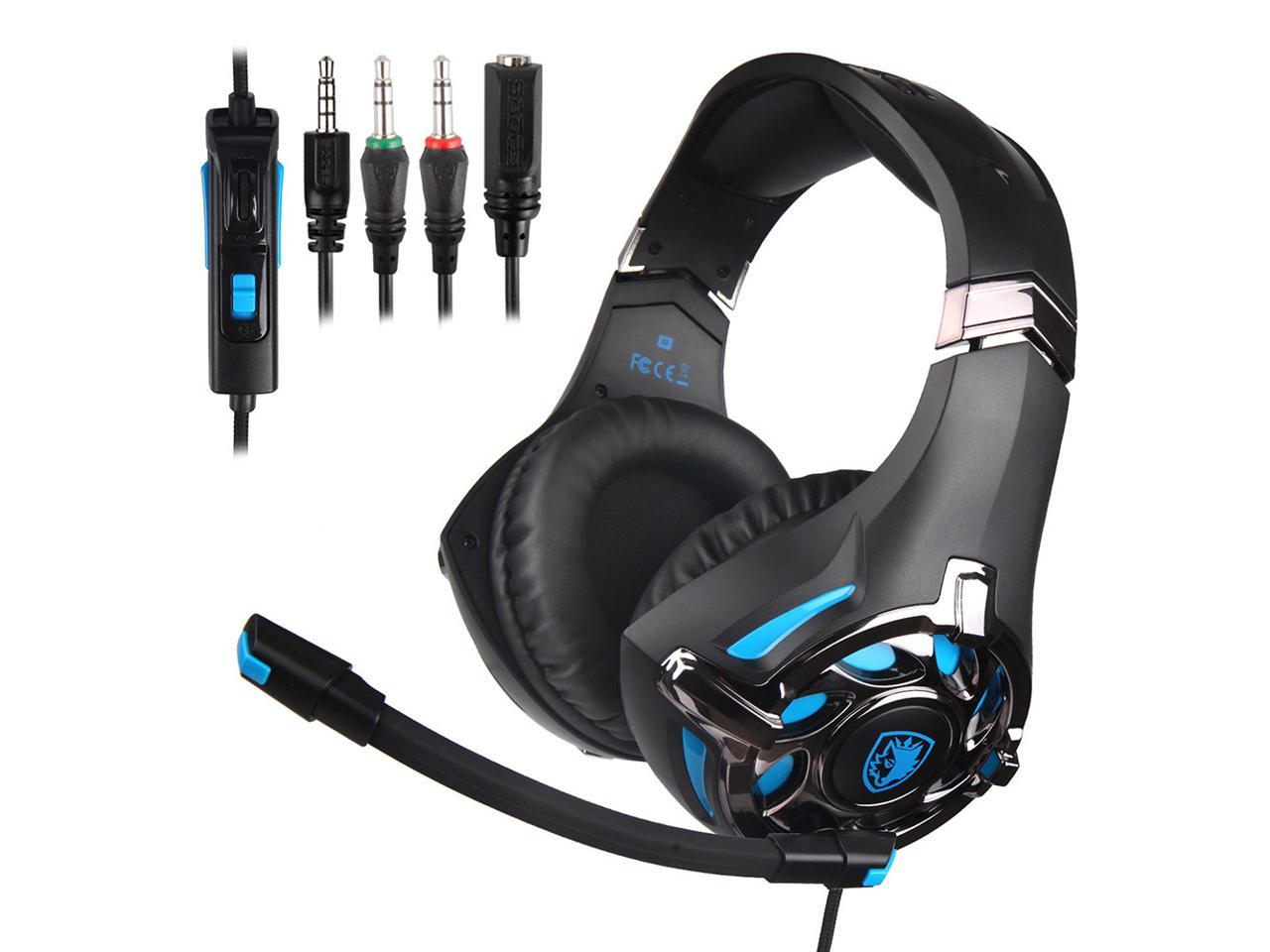 PS4 Xbox One Gaming Headset SADES SA-822 PC Gaming Headphone Stereo Sound Over-Ear Headphone with Microphone