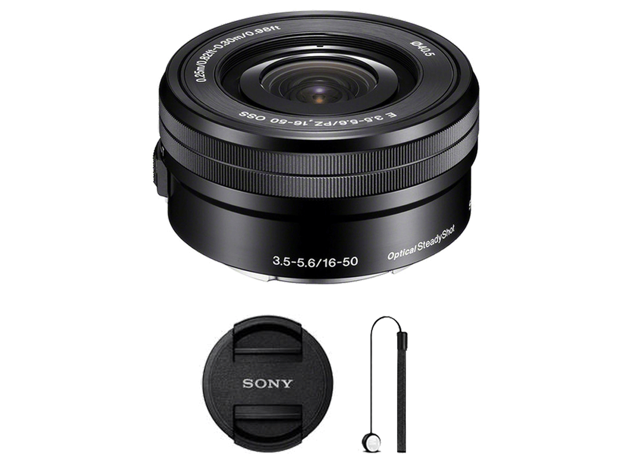 Sony E PZ 16-50mm f/3.5-5.6 OSS Lens with Lens Cap Holder