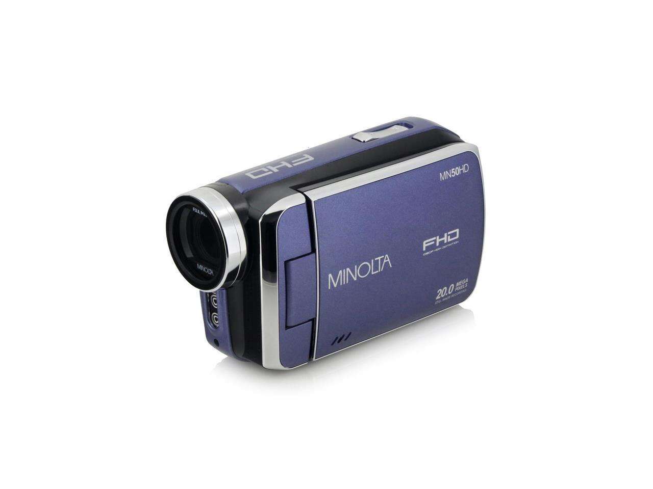 Minolta MN50HD 1080p Full HD 20MP Digital Camcorder, Blue #MN50HD-BL