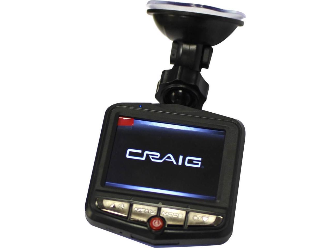 Craig 720p Dash Camera with Video Recorder, USB 2.0 Port Built-in Microphone, and Speaker